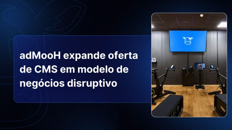 imagem de academia com tela do adMooH Signage